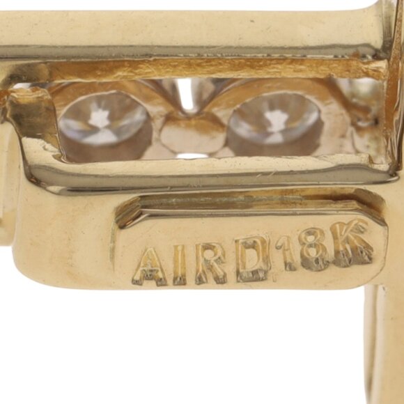 Yellow Gold Amethyst Diamond Pendant - 18k Rectangular 10.18ctw - Picture 4 of 4